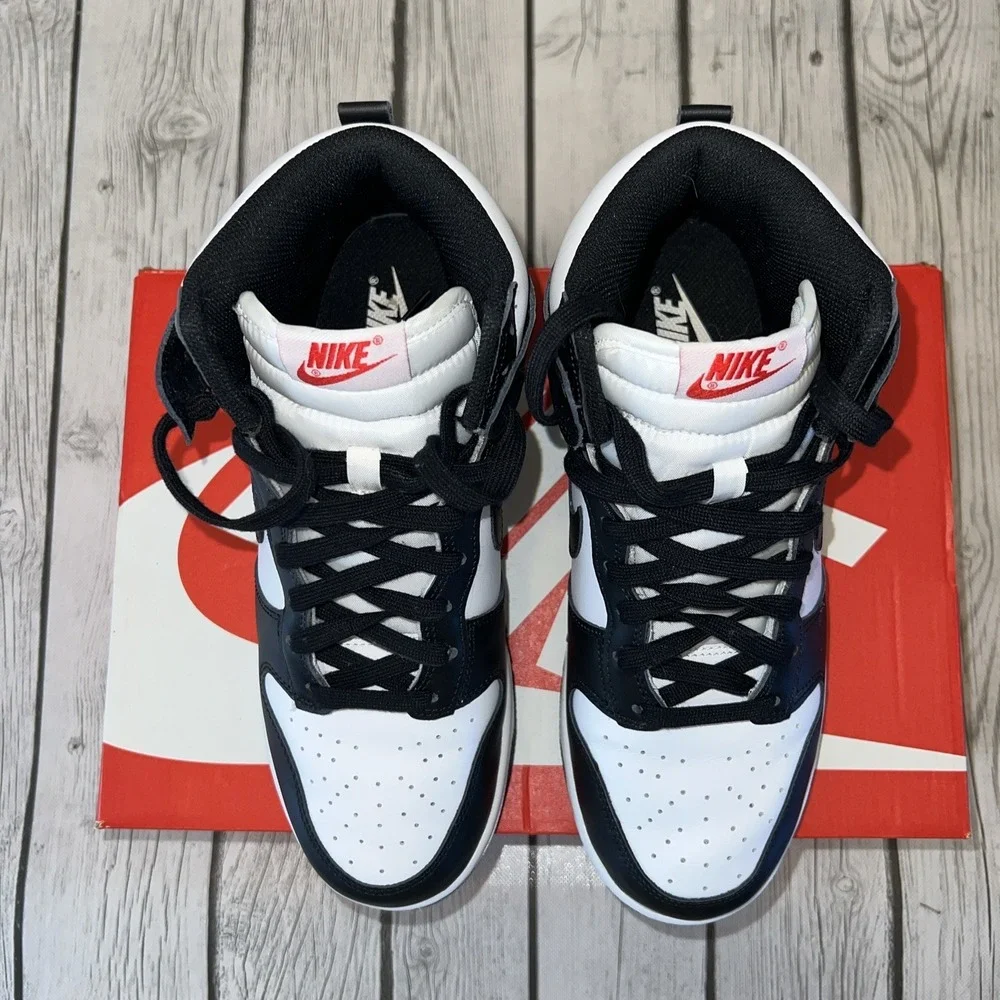 Size 9 Women's 7.5 Men's - Nike Dunk High White / Black With Box